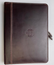 Load image into Gallery viewer, A5 Zippered Padfolio - Burgundy Leather - Seconds