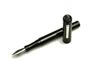 Franklin-Christoph Model 03 Iterum Fountain Pen - Black Cathedral, displayed on a white background.
