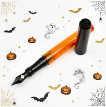 Load image into Gallery viewer, Model 03M Fountain Pen Halloween edition with black cap, section and nib, with orange ice barrel