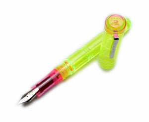 Model 31 Omnis Fountain Pen - Nuclear Green & Salmon Glow