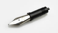 Franklin-Christoph #6 steel nib unit with black grip, shown on a white background.