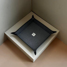 Load image into Gallery viewer, Valet Tray - Black Napa Suit Grey