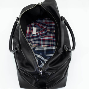 Duffle Bag - Black Leather