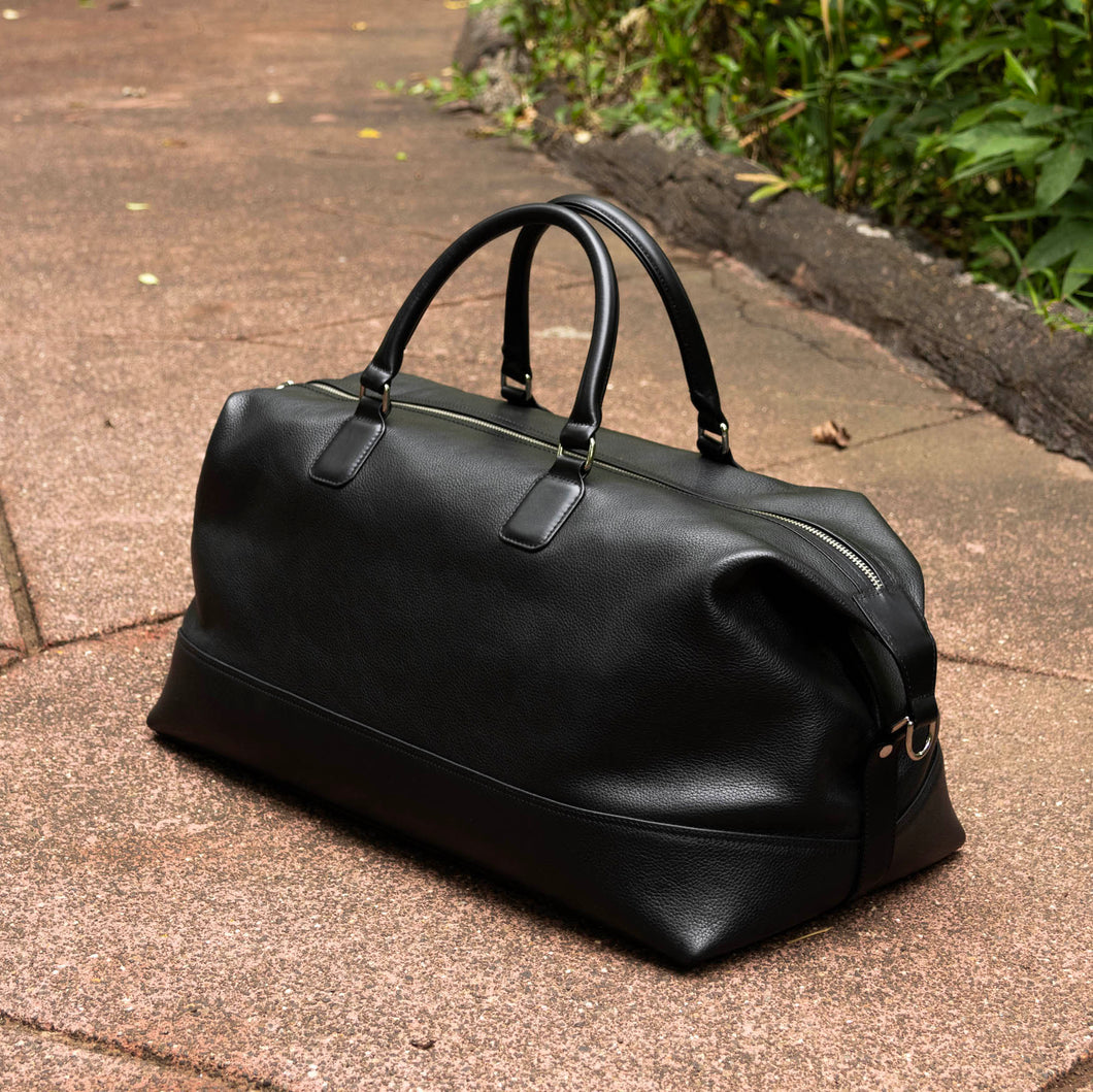 Duffle Bag - Black Leather