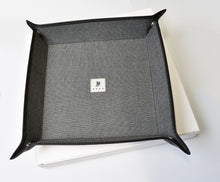 Load image into Gallery viewer, Valet Tray - Black Napa Suit Grey