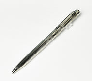 Franklin-Christoph Model 28 Ballpoint - Diamondline, with textured stripes, shown diagonally on white background.