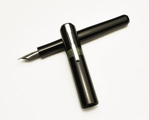 Model 40 Panther Fountain Pen - Black & Diamondcast Green