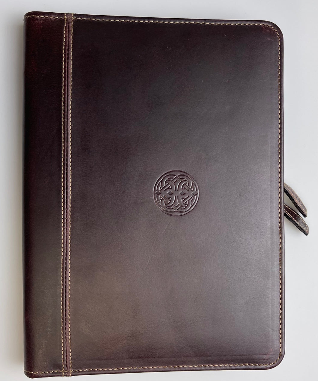 A5 Zippered Padfolio - Burgundy Leather - Seconds