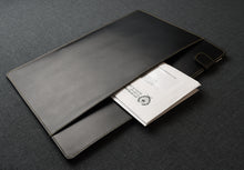 Load image into Gallery viewer, Document Folder - Black Leather