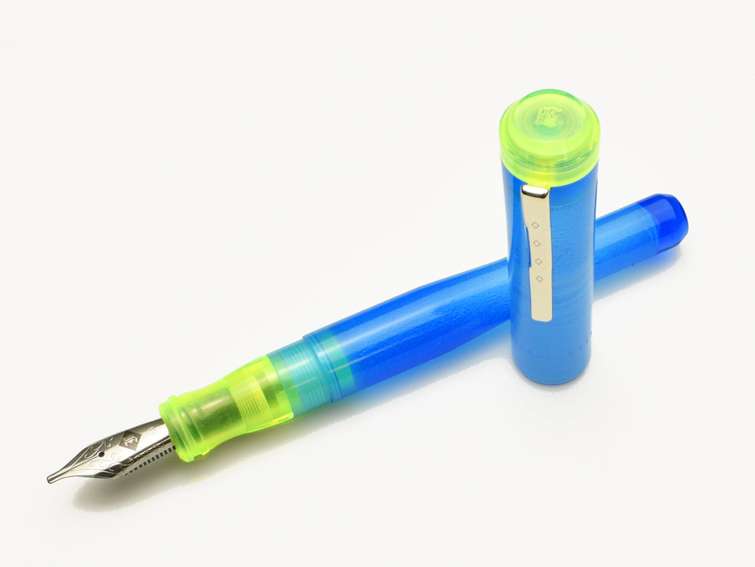 Model 02 Intrinsic Fountain Pen - Maya Blue and Nuclear Green SE
