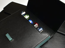 Load image into Gallery viewer, New Penvelope 6 Black Teal Leather