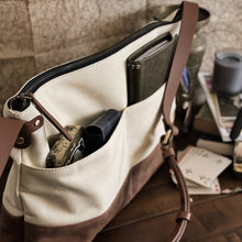 Load image into Gallery viewer, Fortis Sling Bag - Creme&#39; and Brown