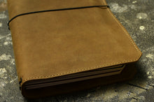 Load image into Gallery viewer, &quot;VN&quot; - Vagabond Boot Brown Leather Notebook Covers