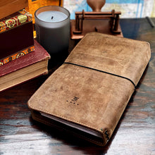 Load image into Gallery viewer, &quot;VN&quot; - Vagabond Boot Brown Leather Notebook Covers
