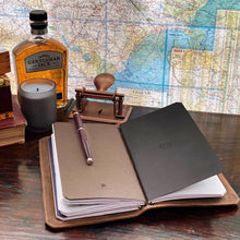 Load image into Gallery viewer, &quot;VN&quot; - Vagabond Boot Brown Leather Notebook Covers